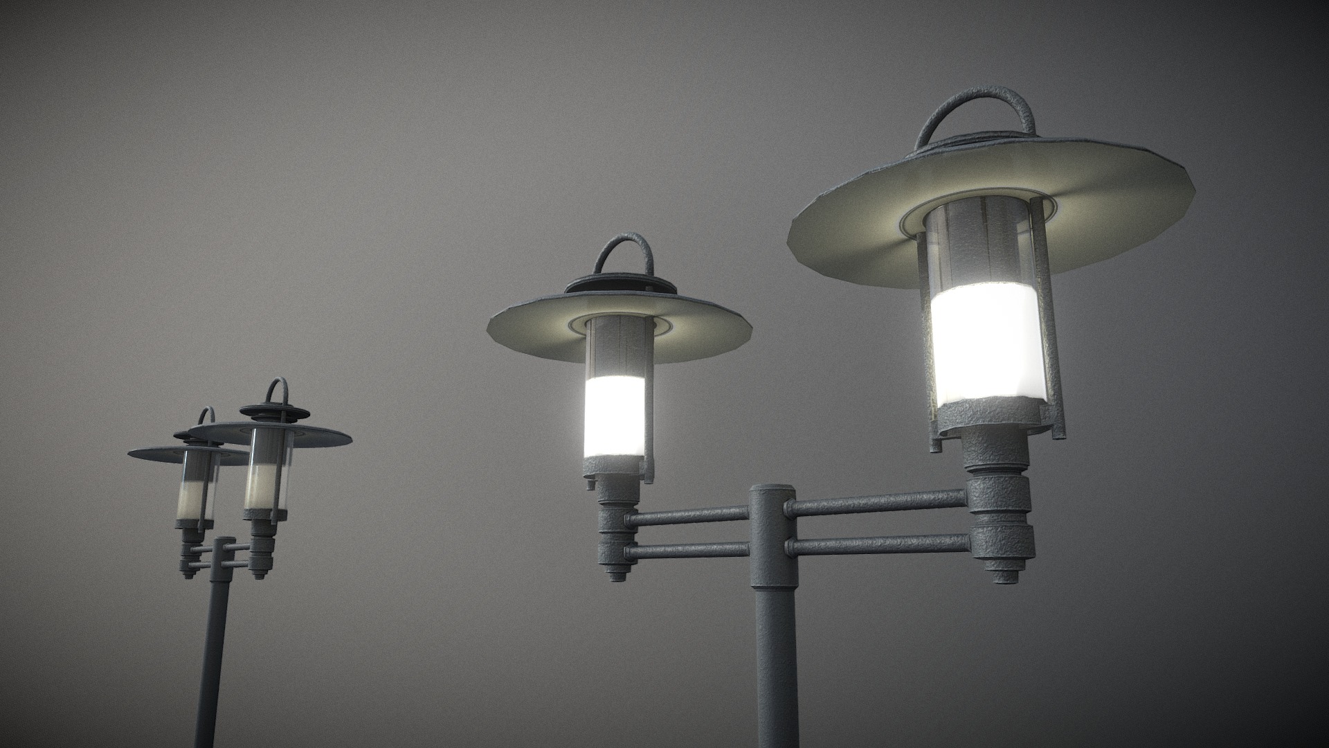 3D model Street Light (4) (Low-Poly Version) - This is a 3D model of the Street Light (4) (Low-Poly Version). The 3D model is about a group of light bulbs.