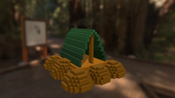 Voxel Tent 3D Model