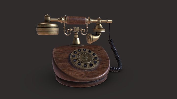 Vintage Telephone 3D Model