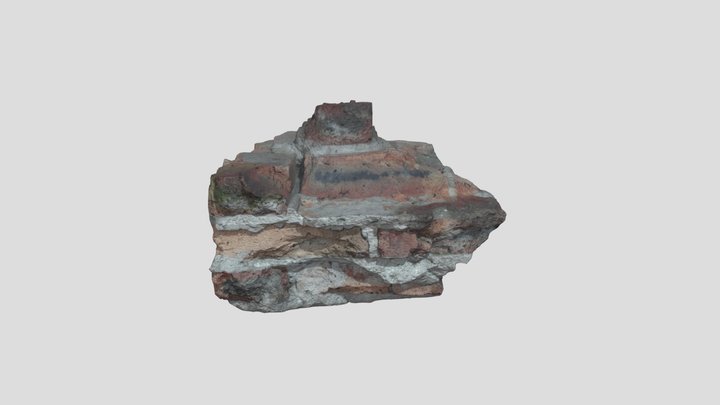 A Broken Piece Of Brick Wall Scan Photogrammet