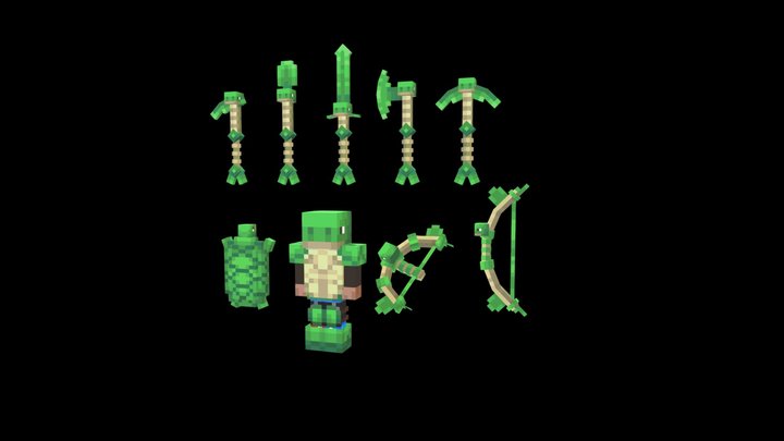 Turtle Set 3D Model
