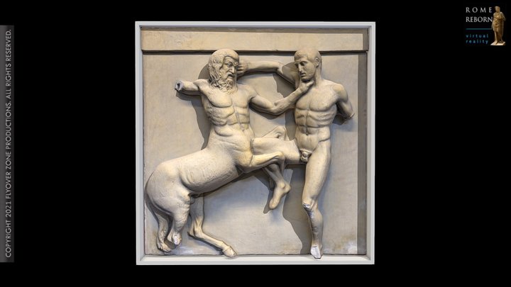 3D rendering of Metope South 31 (Parthenon)