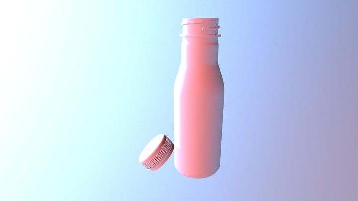 Bottle and Cap 3D Model