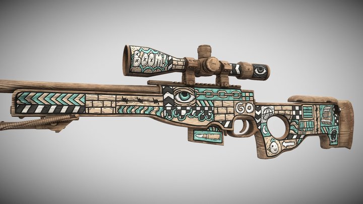 AWP | Carved Engravings 3D Model