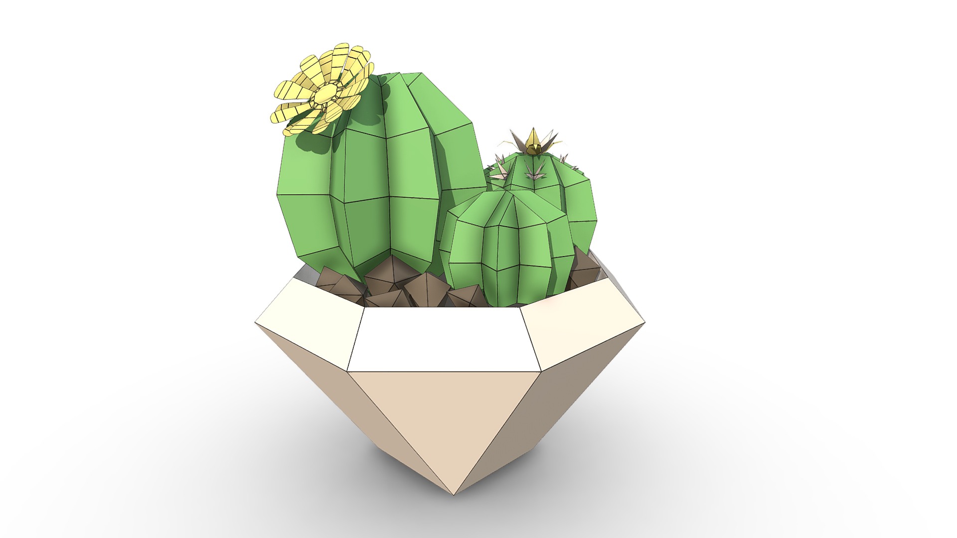 3D model Cactus - This is a 3D model of the Cactus. The 3D model is about icon.