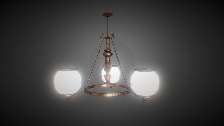 Ceiling Lamp victorian style 3D Model