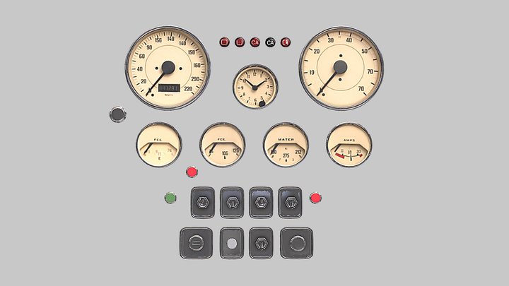 Classic Dashboard 3D Model