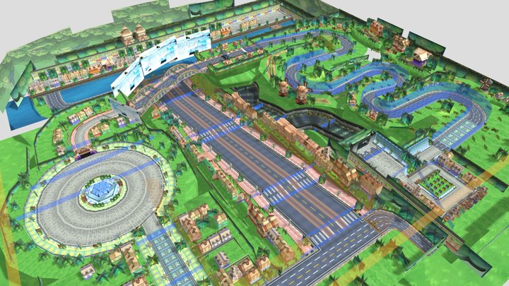 kartrider Village Boomhill Highway (village_R15) 3D Model