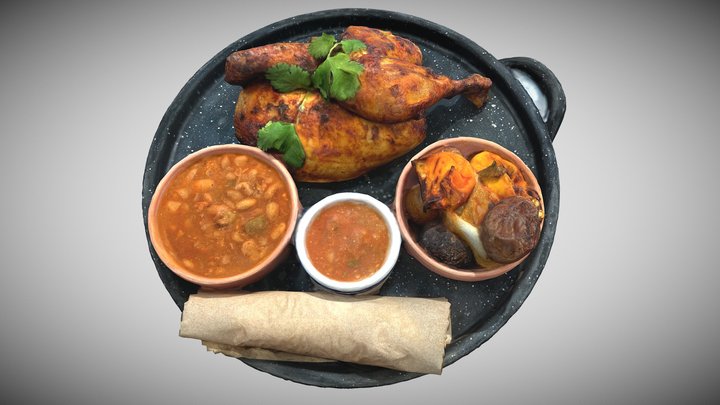 Copita Wood- Roasted Half Chicken 3D Model