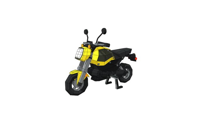 Low Poly Honda Grom 3D Model
