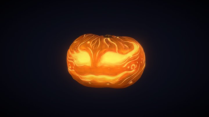 Carved Pumpkin 3D Model