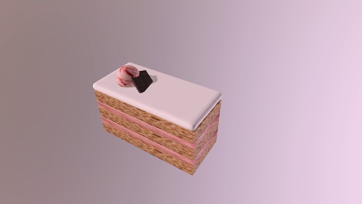 Strawberry cake 3D Model
