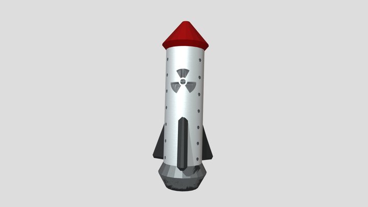 Low-Poly Rocket 3D Model