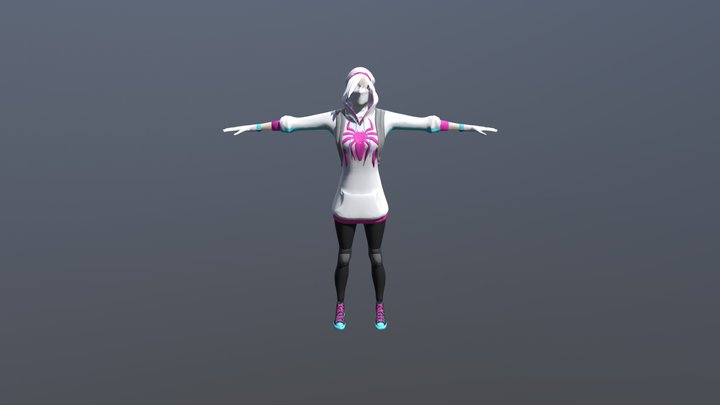 Spider- Gwen Homemade Costume (WIP) 3D Model