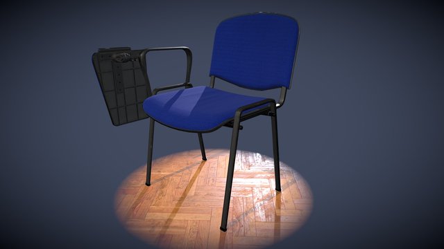 Conference Chair with Table 3D Model