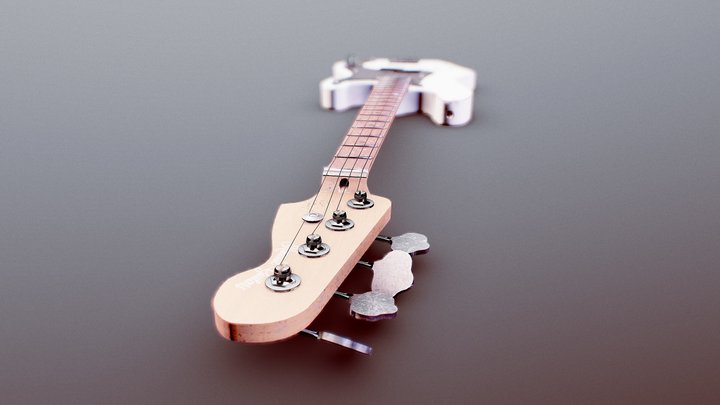 Percussion bass guitar 3D Model