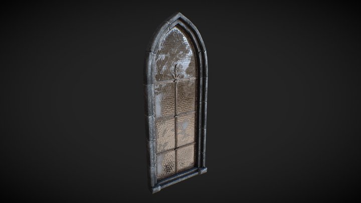 Stylized Medieval Window 3D Model
