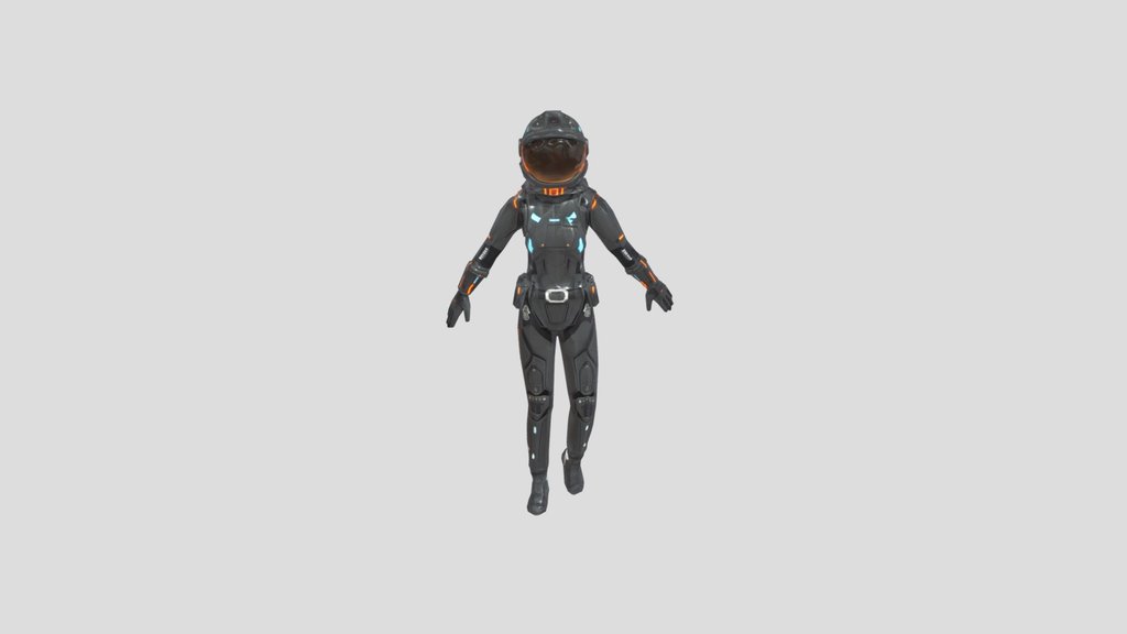 Sci-Fi Cyberpunk Astronaut