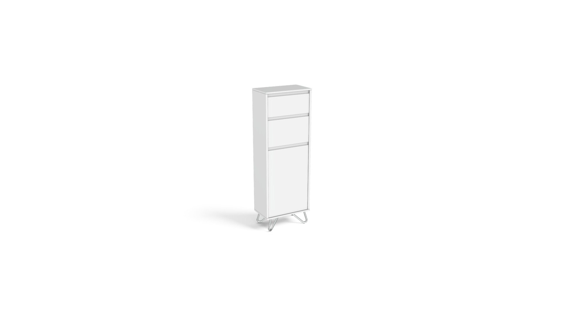 Elona Mid Boy, White Gloss and Chrome