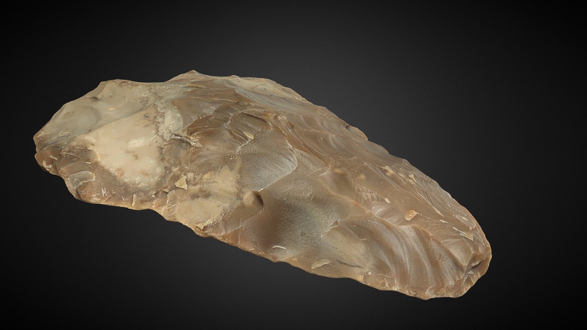 Flint Hand-axe - 3d Model By Doron Altaratz (@doron Altaratz) [d1f36e6 