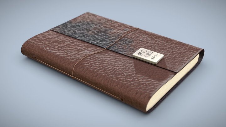 Handcrafted Japanese Leather Notebook 3D Model