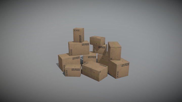 CARTON STOCK #8249 3D Model