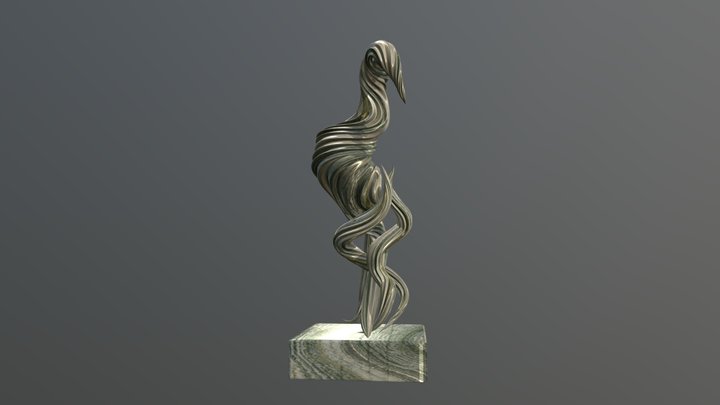 abstract animal statue (doekstandbeeld) 3D Model