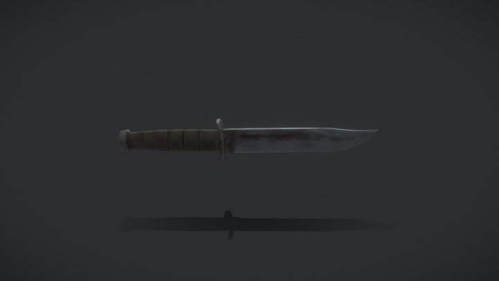 Combat Knife 3D Model