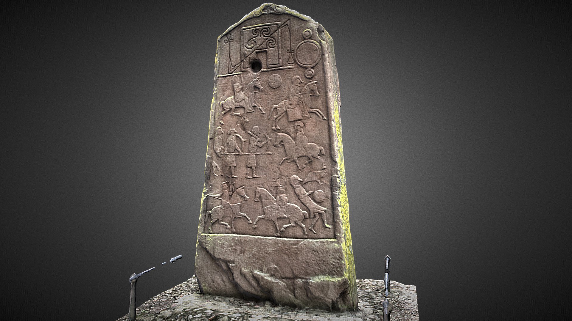 Aberlemno Pictish Symbol Stone 8thC - Download Free 3D model by Douglas ...
