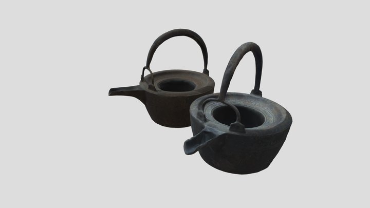 倉の鉄瓶 Iron teapot in the storehouse – Free 3D Model STL