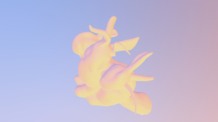Fluffy Bunny 3D Model