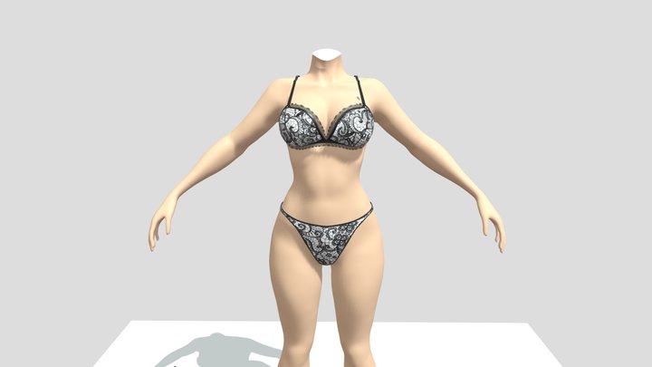 Booty sexy panties 3D model
