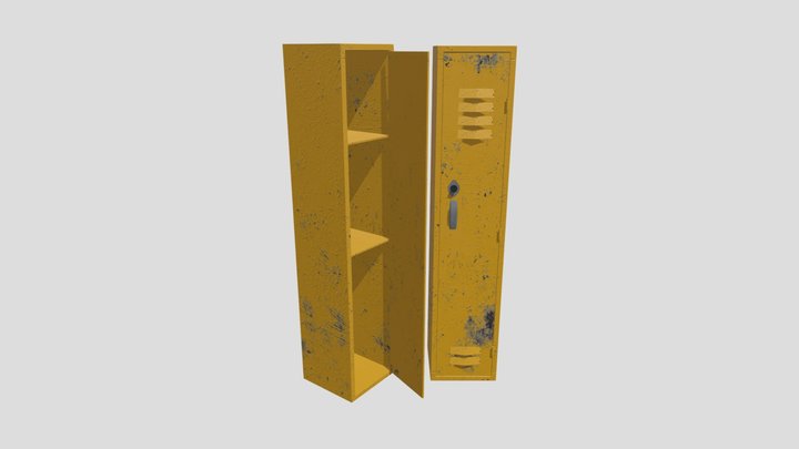 Yellow locker 3D Model