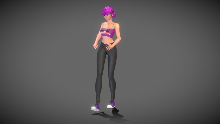 Animated Rigged Toon Character 3D Model