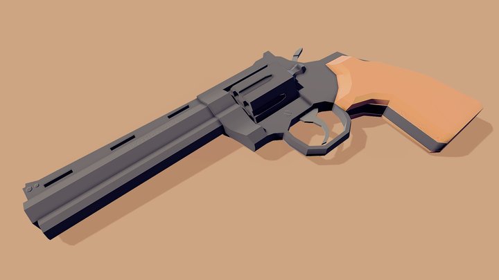 Low Poly Python 3D Model