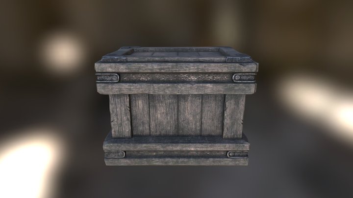 Old Dungeon  Crate 3D Model