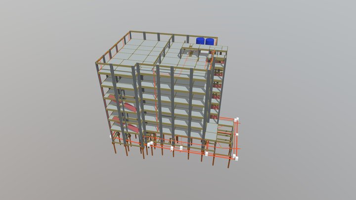 Estrutural CAF ALMOX 3D Model