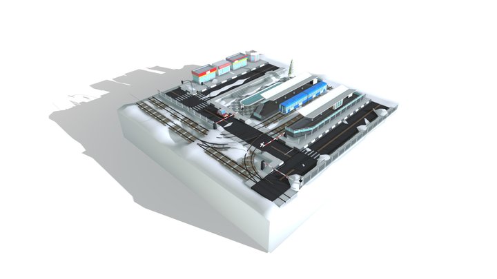 Indonesia Snow Train Station 3D Model