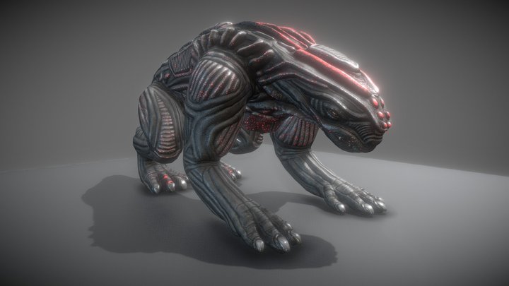 Alien Animal Re-Texture-Baked