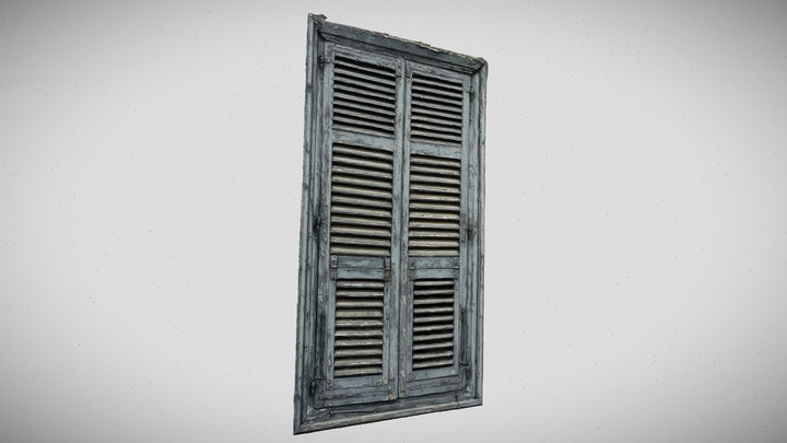 Museum Window - Vintage Blue 3D Model