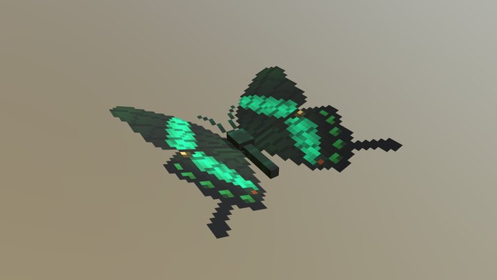 Emerald Swallowtail Butterfly 3D Model