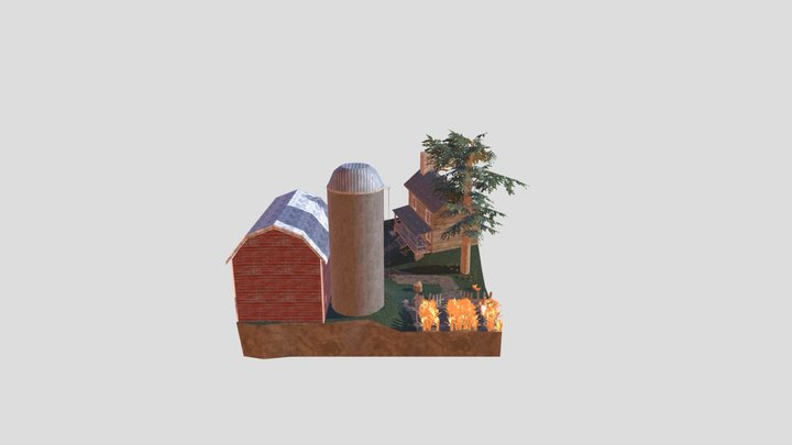 DAE Diorama Retake - Small Farm 3D Model