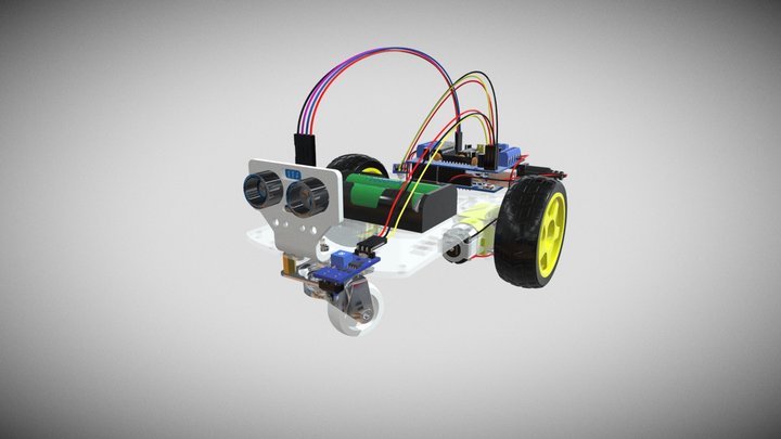 Aula 38 - Robô Sumô - Kit 2021 3D Model