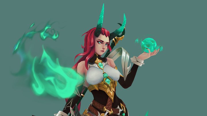 Soul Slasher, stylized handpainted 3D character 3D Model
