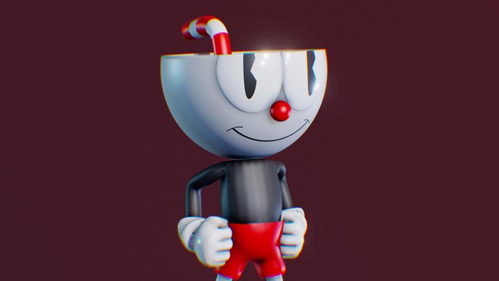 Cuphead Statue 3D Model