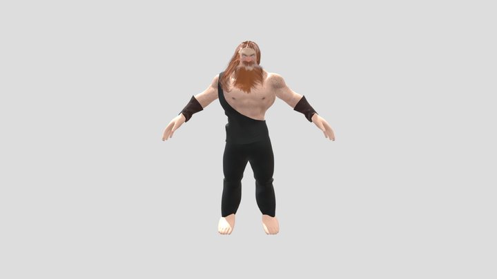 Muscle Warrior Character 3D Model