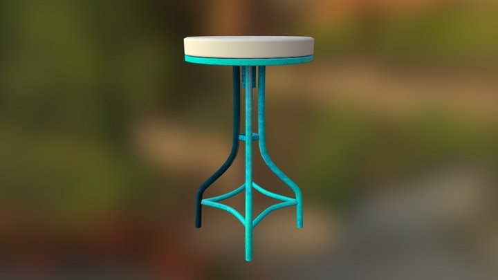 bamboo bar chair 3D Model