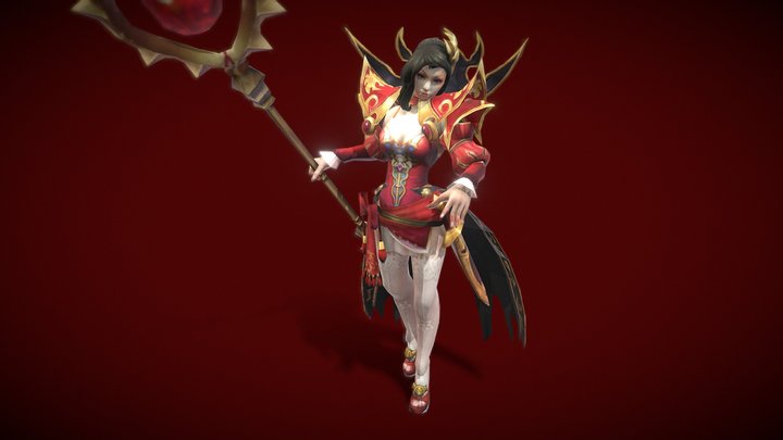 Fantasy Chess RPG Character - Volva 3D Model