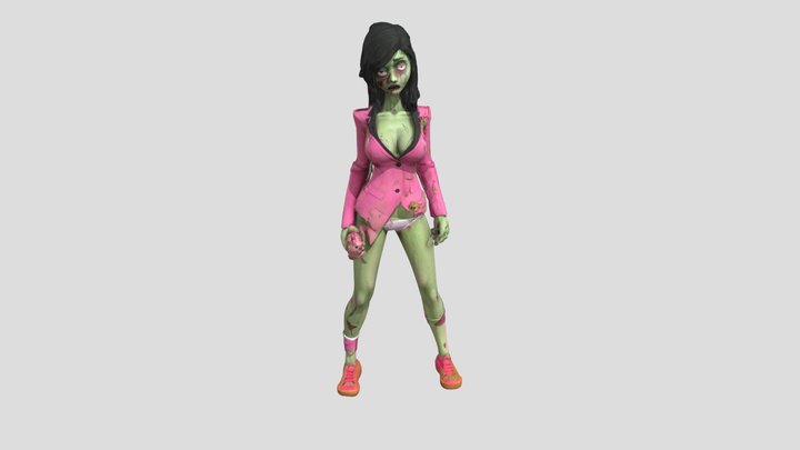Zombie babe 3D Model