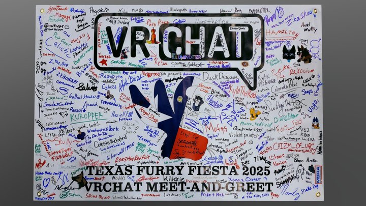 VRChat Banner (Texas Furry Fiesta 2025) 3D Model